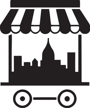 Trolley Glyph - Simple style for Mobileのイラスト素材