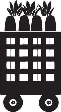 Simple Trolley Glyph (for Web)のイラスト素材