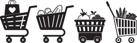 Simple Trolley Symbol for eCommerceのイラスト素材