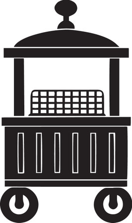 Wagon Silhouette - Simple style for Packagingのイラスト素材