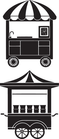 Simple Wagon Outline (for Website)のイラスト素材