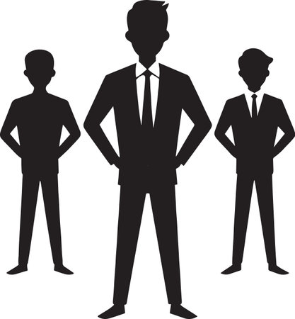 Business Man Standing Silhouette â Career Professional Standing Vector Designのイラスト素材