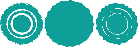 Circle Grunge Shape Vector â Round Distressed Texture Illustrationのイラスト素材