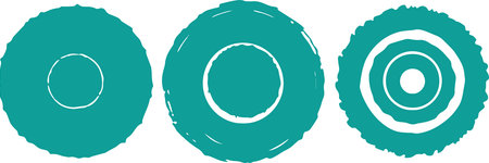 Circle Grunge Shape Vector â Distressed Ink Circle Frame Artのイラスト素材