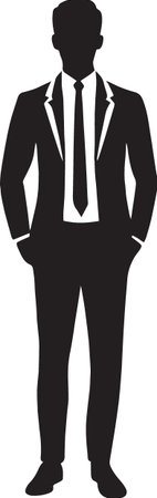 Businessman silhouette. Vector illustration on white background. EPS 10.のイラスト素材