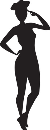 Woman Dancing Silhouette modern woman movement silhouetteのイラスト素材