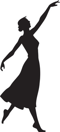 Beautiful ballerina. Dancing.Vector illustration ready for vinyl cutting.のイラスト素材