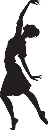 Ballerina.Vector illustration ready for vinyl cutting. Isolated on white backgroundのイラスト素材