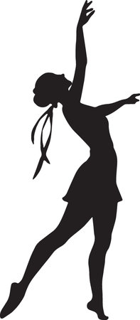 Ballet Dancer.Vector illustration of ballerina silhouette.のイラスト素材