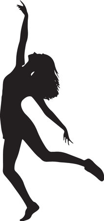 Silhouette of a ballerina.Vector illustration ready for vinyl cutting.のイラスト素材