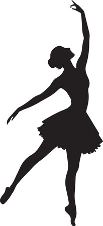 Ballerina.Vector illustration. Silhouette of ballerina.のイラスト素材