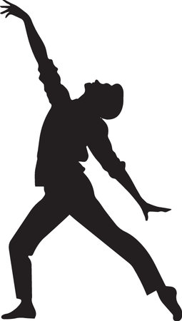 Ballet Dancer silhouette. Vector illustration ready for vinyl cutting.のイラスト素材