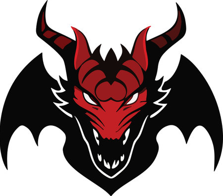 Dragon.Vector illustration ready for vinyl cutting. Isolated on white background.のイラスト素材