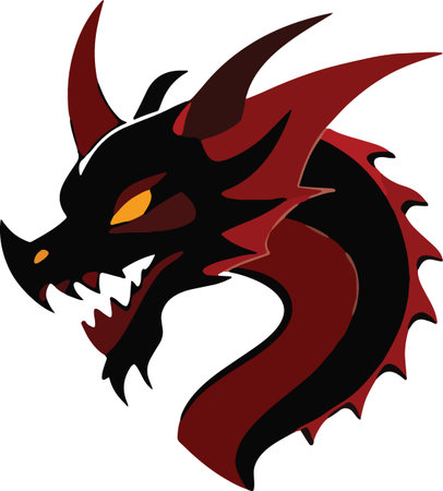 Dragon.Vector illustration ready to use for t-shirt printing.のイラスト素材