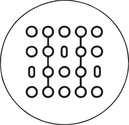 Binary code black icon in circle vector illustration isolated on white background.のイラスト素材