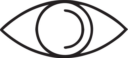 Eye icon isolated on white background. Vision symbol. Vector Illustrationのイラスト素材
