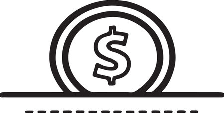 Money icon isolated on white background. Dollar sign. Vector illustration.のイラスト素材