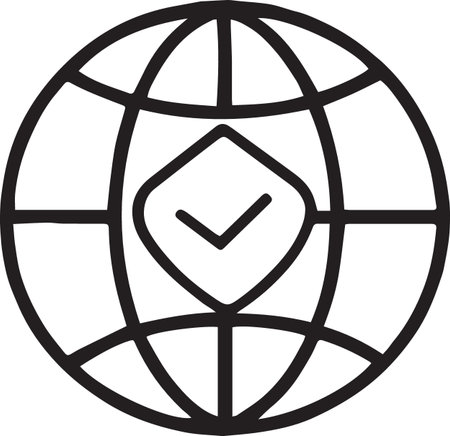 Black line Shield with check mark icon isolated on white background. Security, safety, protection, privacy concept. Tick mark approved. Vector Illustrationのイラスト素材