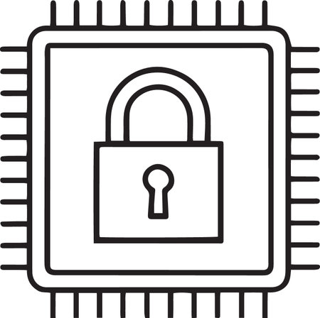 Cyber security icon isolated on white background. Padlock sign. Security, safety, protection,...
