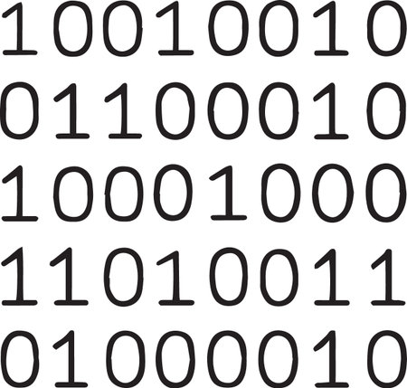 Numbers. Seamless pattern. Black and white. Vector.