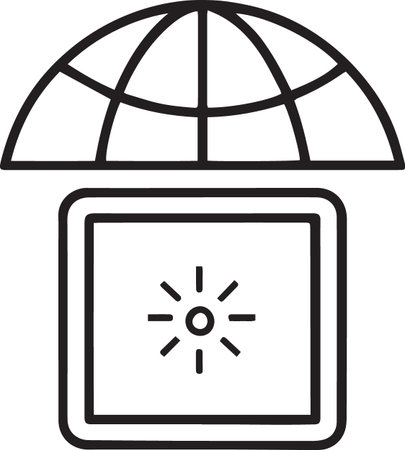 Black line Safe icon isolated on white background. The door safe a bank vault with a combination lock. Reliable Data Protection. Vector Illustrationのイラスト素材