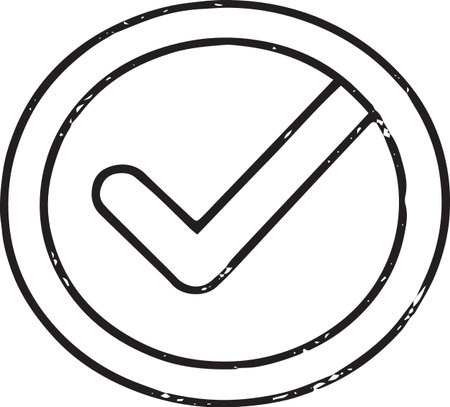 Check mark icon. Accepted or confirmed symbol. Vector illustration.のイラスト素材