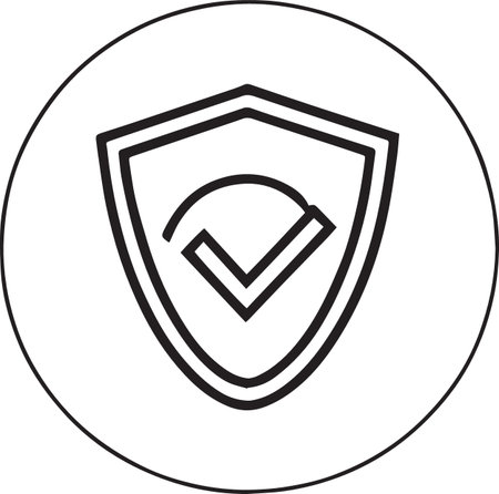 Vector Shield with check mark icon isolated on white background. Security, safety, protection, privacy concept.のイラスト素材
