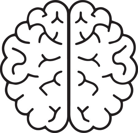 Human brain vector icon isolated on white background. Brainstorming concept.のイラスト素材