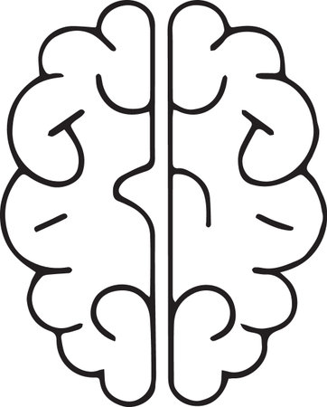 Brain icon isolated on white background. Vector illustration. Eps 10.のイラスト素材