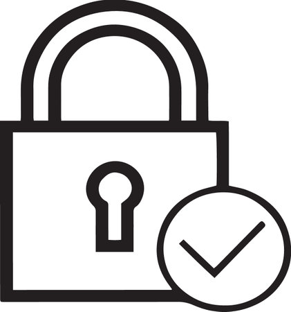 Black line Open padlock icon isolated on white background. Opened lock sign. Cyber security concept. Digital data protection. Safety safety. Vector Illustrationのイラスト素材