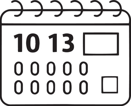 Black Calendar icon isolated on white background. Event reminder symbol. Vector Illustrationのイラスト素材