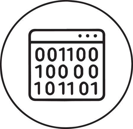 Vector Binary Code Icon Sign Icon Vector Illustration For Personal And Commercial Use... Clean Look Trendy Icon...のイラスト素材