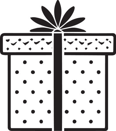 Holiday Gift Box Vector Silhouette for Celebrationsのイラスト素材