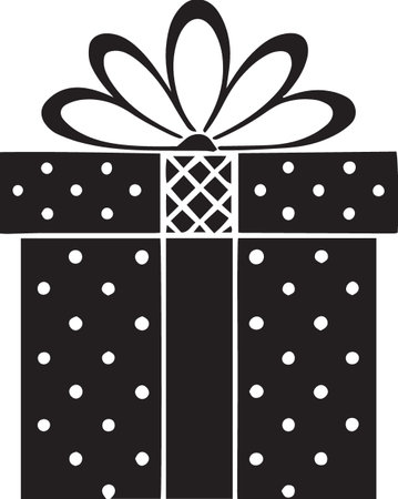 Holiday Gift Box Vector Silhouette for Celebrationsのイラスト素材