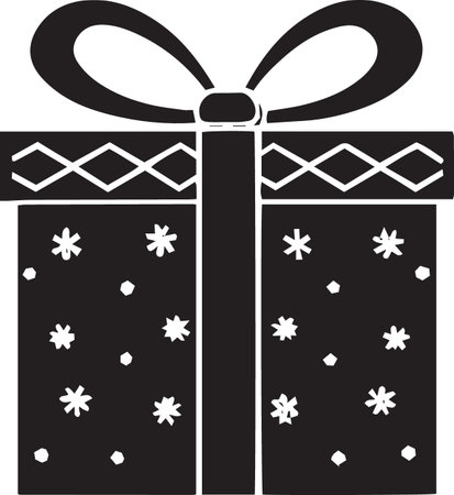 Holiday Gift Box Vector Silhouette for Celebrationsのイラスト素材