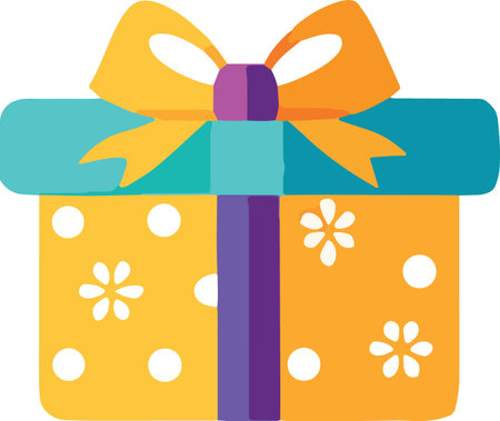 Decorative Colorful Present Vector Illustrationのイラスト素材
