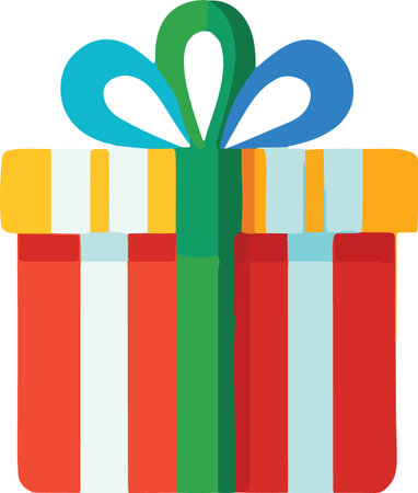 Decorative Colorful Present Vector Illustrationのイラスト素材