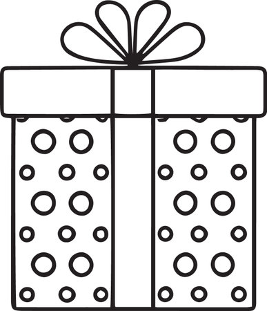 Gift Box Line Drawing Vector Pack for Holidays and Birthdaysのイラスト素材
