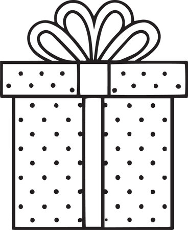 Gift Box Line Drawing Vector Pack for Holidays and Birthdaysのイラスト素材
