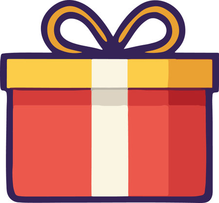Flat Design Wrapped Present Boxes Illustrationのイラスト素材