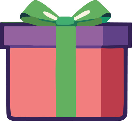 Flat Design Wrapped Present Boxes Illustrationのイラスト素材