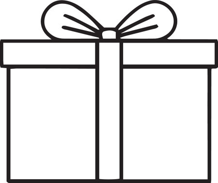 Gift Box Line Drawing Vector Pack for Holidays and Birthdaysのイラスト素材