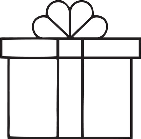 Gift Box Line Drawing Vector Pack for Holidays and Birthdaysのイラスト素材