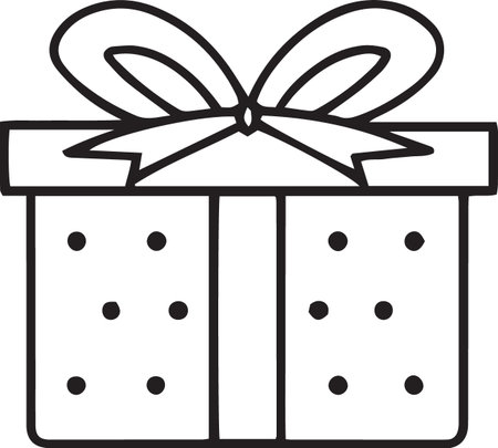 Gift Box Line Drawing Vector Pack for Holidays and Birthdaysのイラスト素材