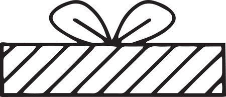 Gift Box Line Drawing Vector Pack for Holidays and Birthdaysのイラスト素材