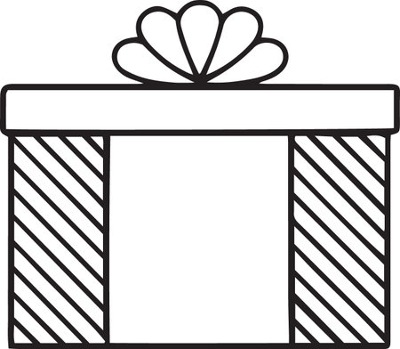 Gift Box Line Drawing Vector Pack for Holidays and Birthdaysのイラスト素材