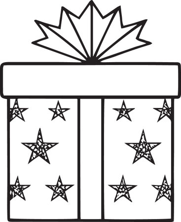 Gift Box Line Drawing Vector Pack for Holidays and Birthdaysのイラスト素材