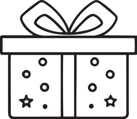 Gift Box Line Drawing Vector Pack for Holidays and Birthdaysのイラスト素材