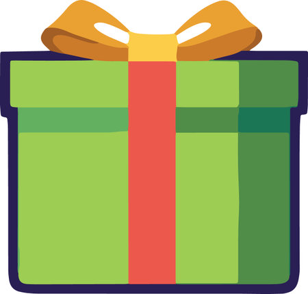 Flat Design Wrapped Present Boxes Illustrationのイラスト素材