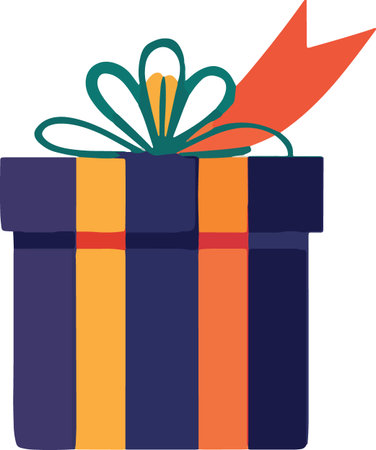 Flat Design Wrapped Present Boxes Illustrationのイラスト素材